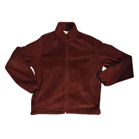 Woolrich Men’s Full-Zip Fleece Jacket — Mulberry Brown — Size L - Picture 2 of 7